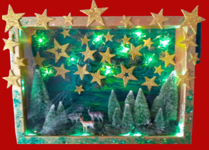 Geschenk Weihnachten Handmade - Beleuchtet - 3D Rahmen