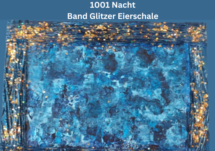 Bilder handgemalt auf Leinwand blau - dunkelblau – Bild 4